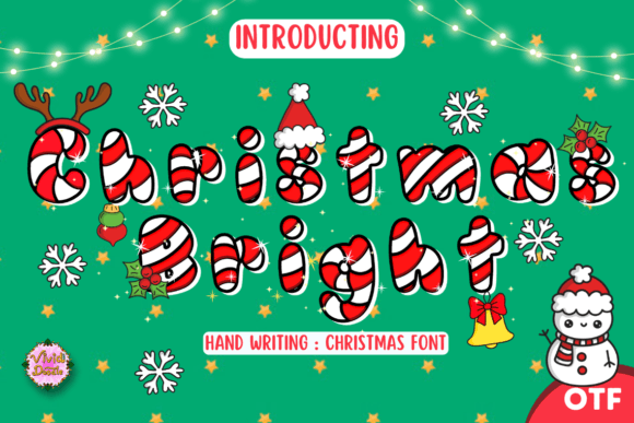 Christmas Bright Candy: A Festive Script Handwritten Font for Makers