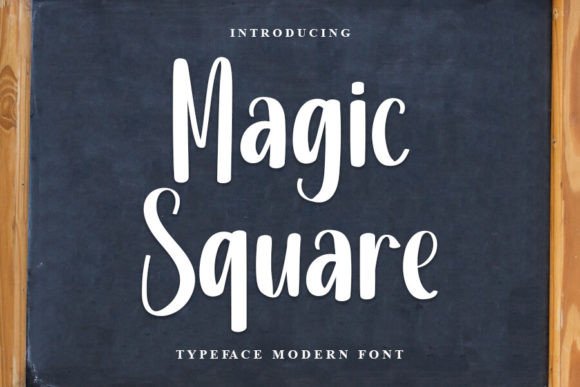 Designing with Magic Square: A Timeless Script Handwritten Font