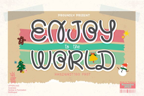 Enjoy World: A Friendly Script Font for Editorial Design