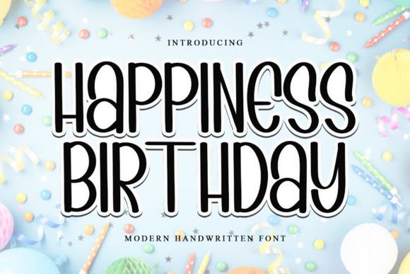 Happiness Birthday: A Timeless Script Font for Editorial Design