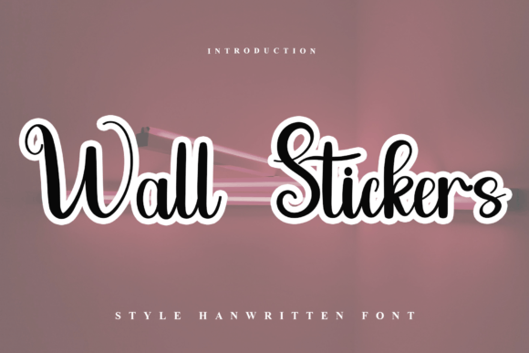 Wall Stickers Font for Elegant Handmade Products